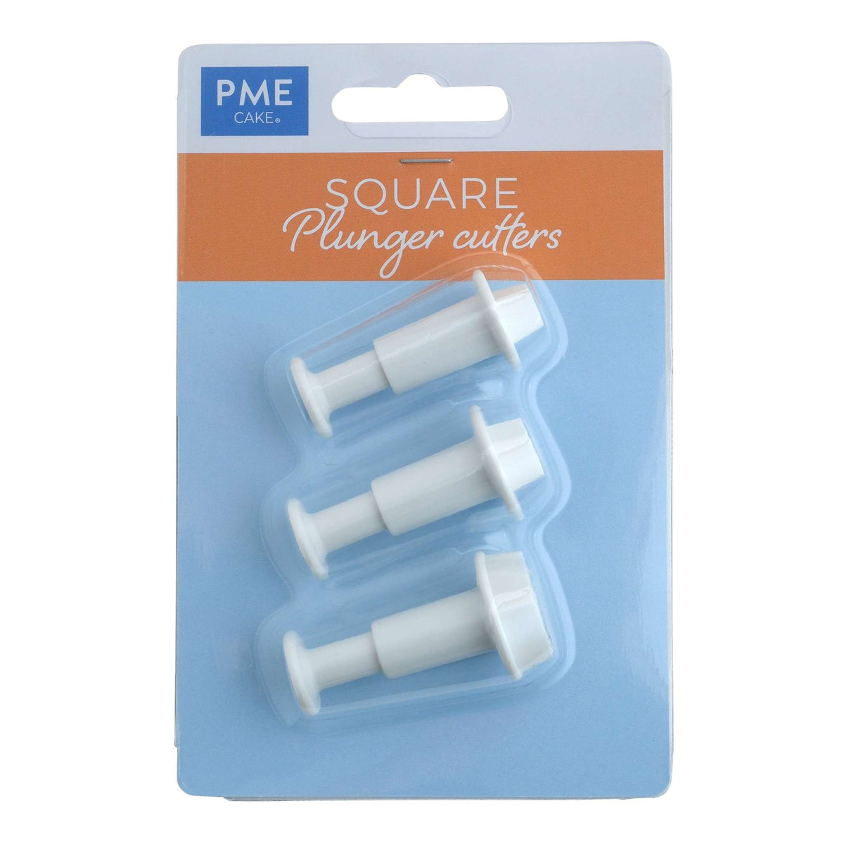 Square Fondant Plunger Cutters Set Of 3