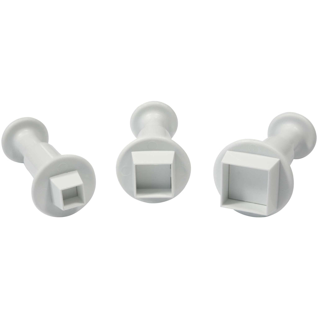 Square Fondant Plunger Cutters Set Of 3