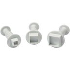 Square Fondant Plunger Cutters Set Of 3