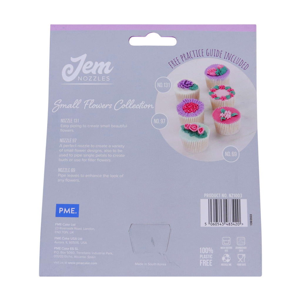 JEM Nozzles Set Of 3 Small Flowers Collection