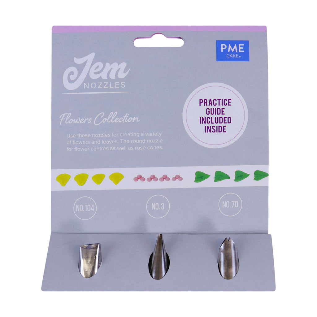 Jem Set de Boquillas - Flores, Pack de 3