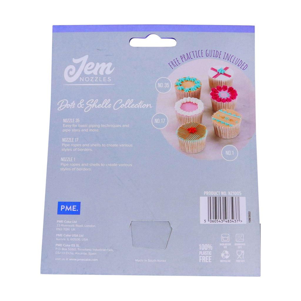 Ensemble de 3 douilles Jem - Collection Points & Coquillages