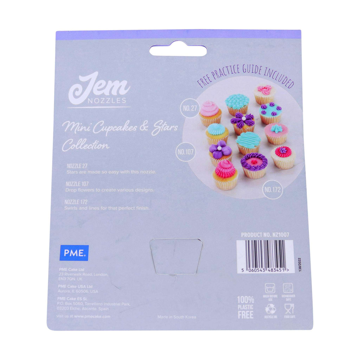 Jem-spuitmondset - Mini Cupcakes & Sterren-collectie, Pakket van 3