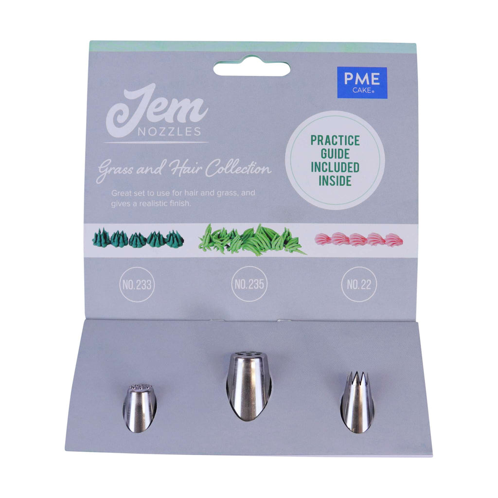 JEM Nozzles Set Of 3 Mini Grass & Hair Collection