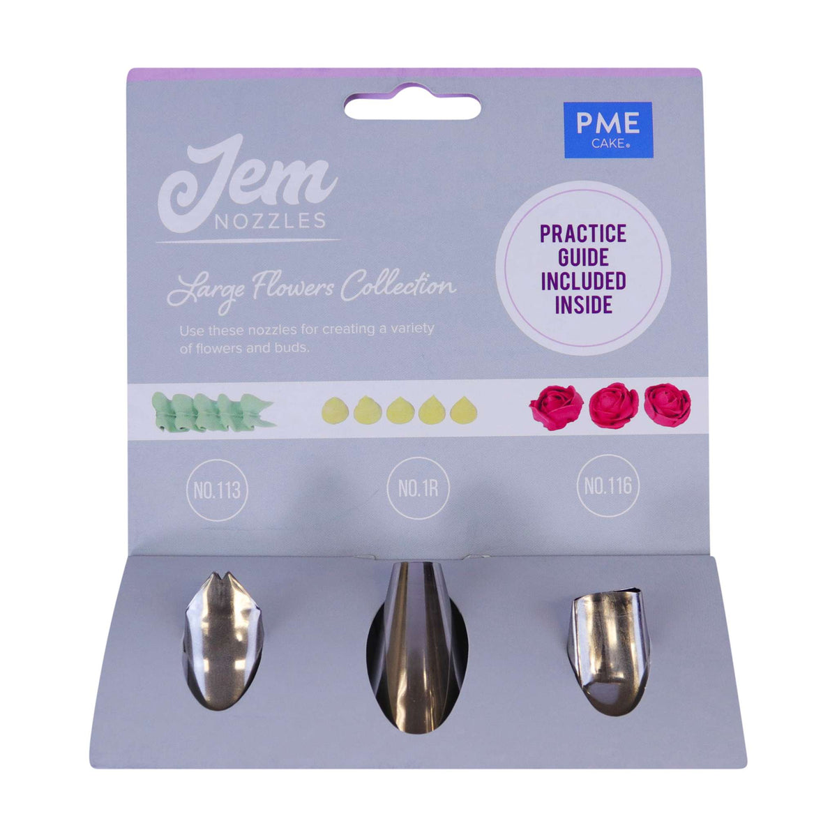 Jem Set de Boquillas - Flores Grandes, Pack de 3
