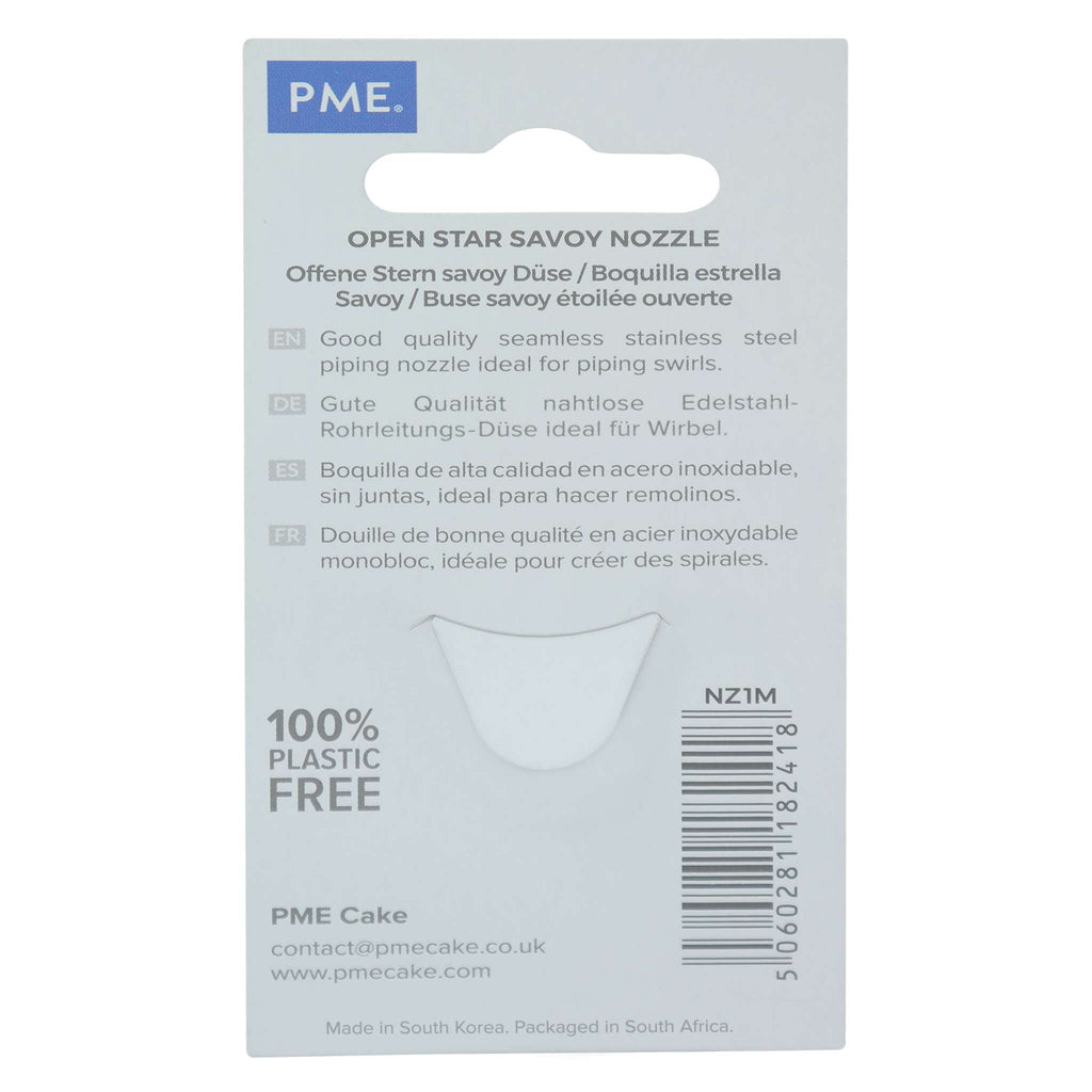JEM Piping-Tülle - Kleine Offene SternPiping-Tülle Savoy Piping-Tülle #1M