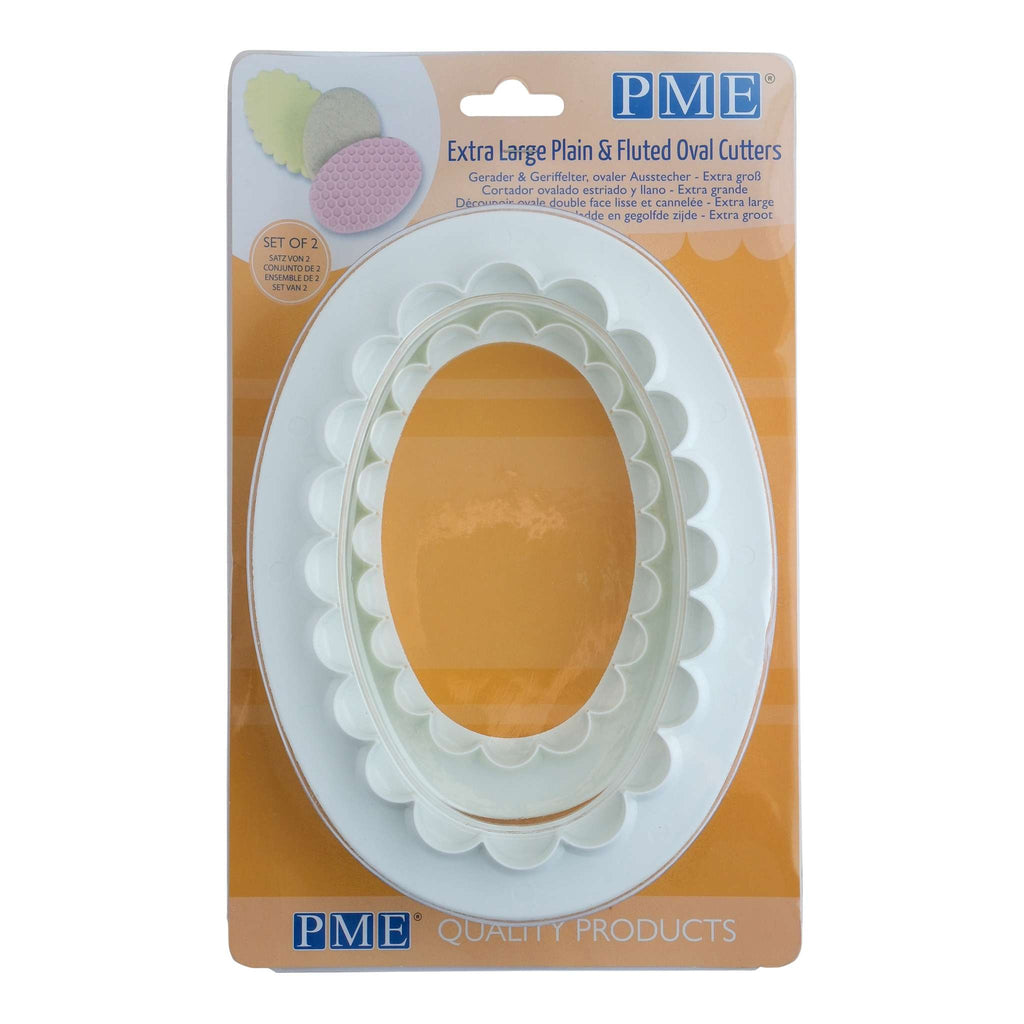 Découpoirs classiques - Ensemble de 2 Plaques Ovales Lisses et Cannelées