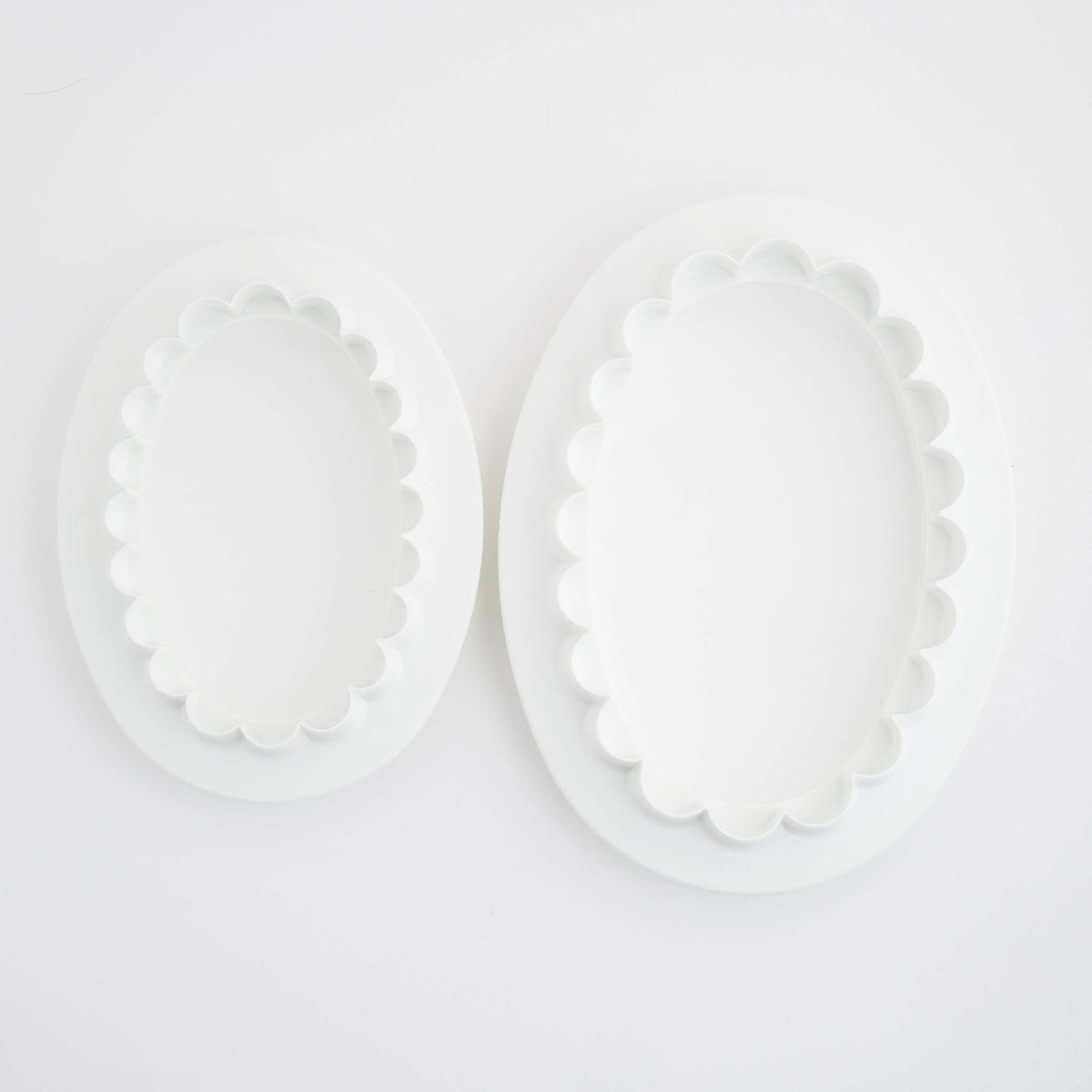Cortadores - Placa Oval Lisa y Acanalada Set de 2