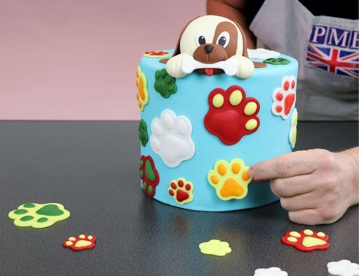 Novelty Plunger Ausstecher - Pfotenabdruck, Set aus 3 Stück