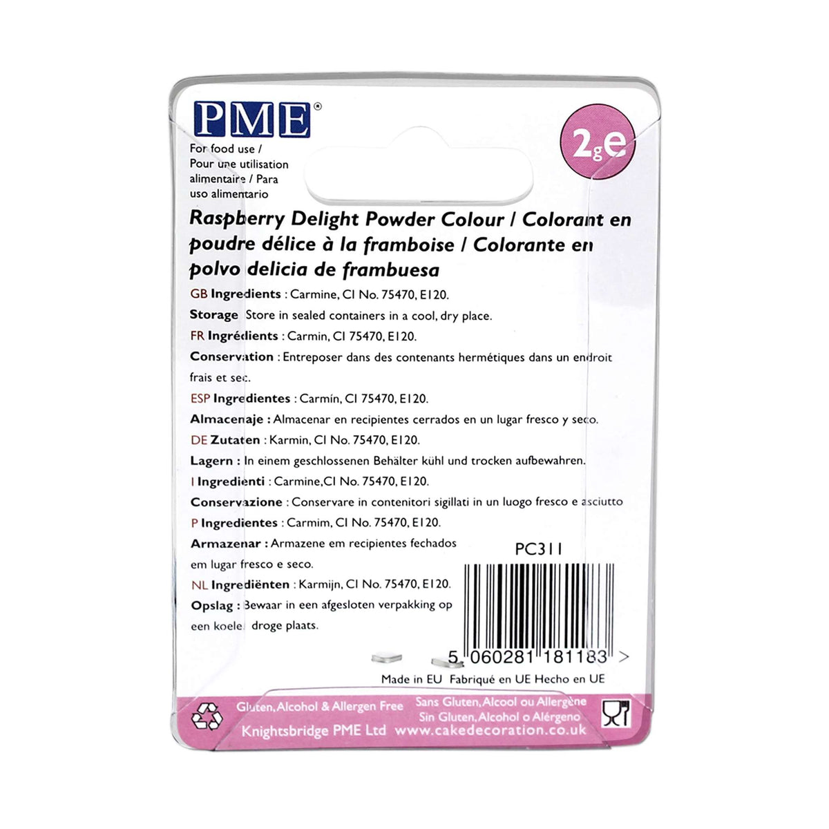 Raspberry Delight Powder Food Colour (2g)
