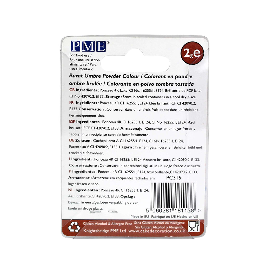 Burnt Umbre Powder Food Colour (2g)