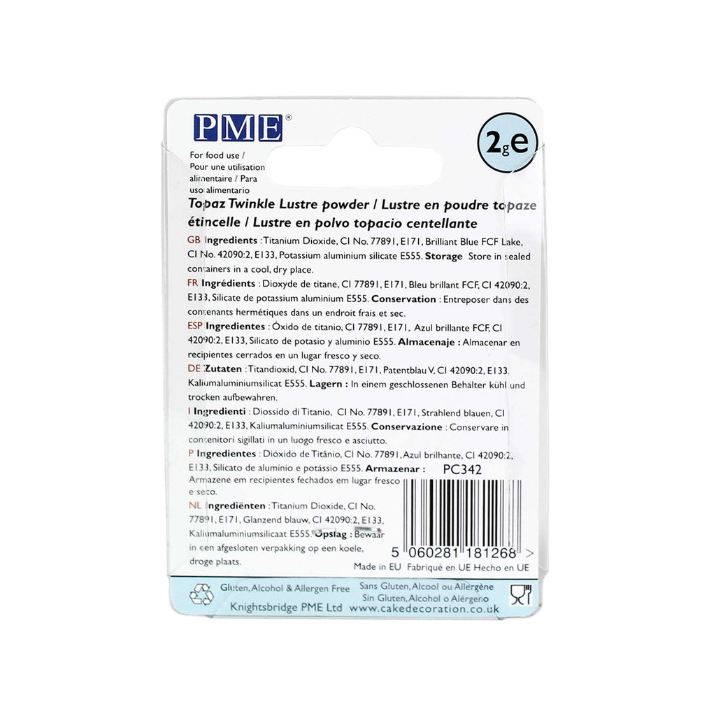 Topaz Twinkle Lustre Powder Food Colour (2g)