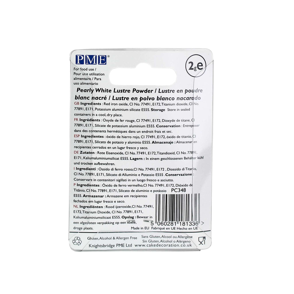 Pearly White Lustre Powder Food Colour (2g)