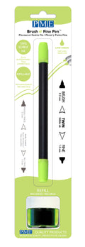 Lime Green Brush & Fine Pen