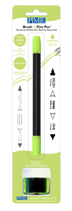 Lime Green Brush & Fine Pen