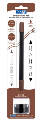 Brown Brush & Fine Pen