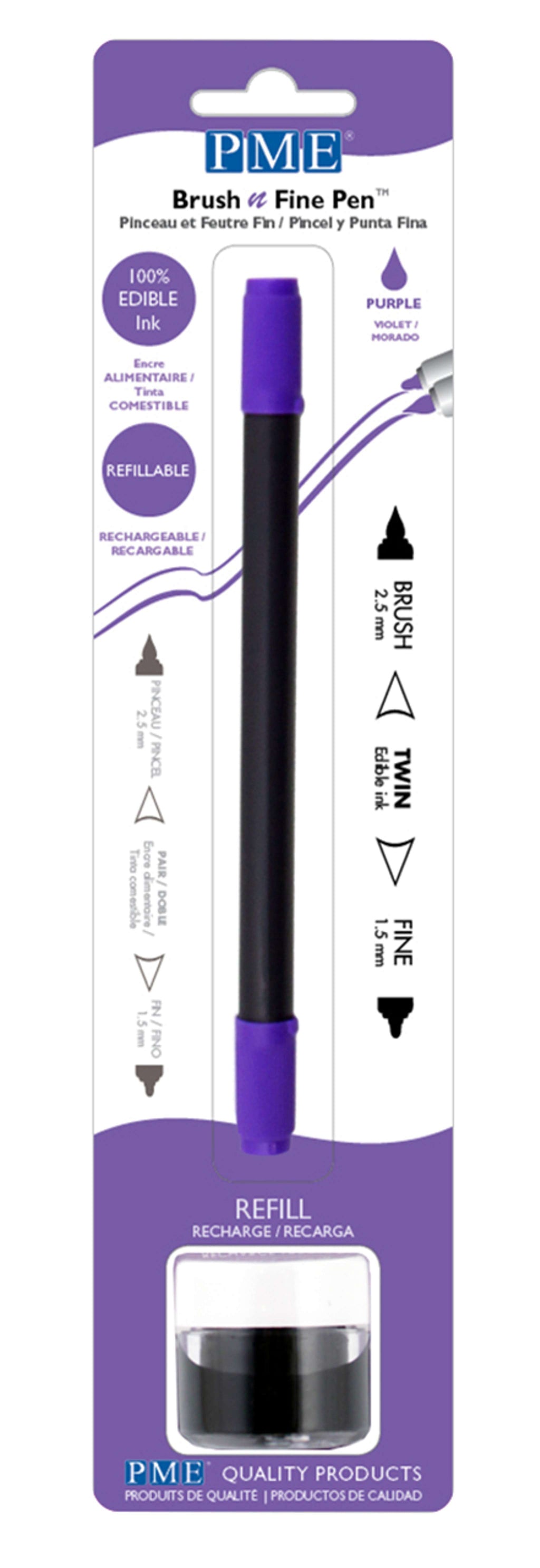 Pincel y Rotulador Fino Morado