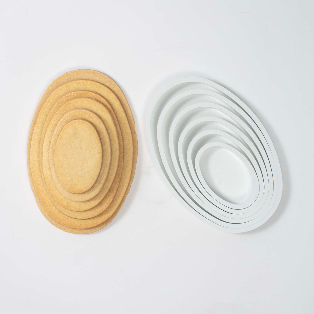 Oval Fondant Cutters Set Of 6