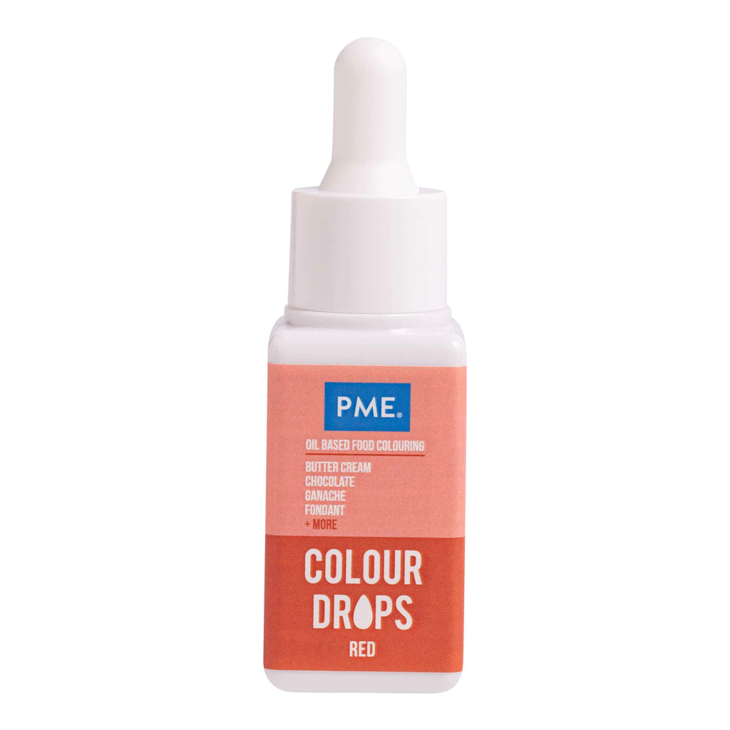Colour Drops Rot - Lebensmittelfarbe auf Ölbasis (20ml)