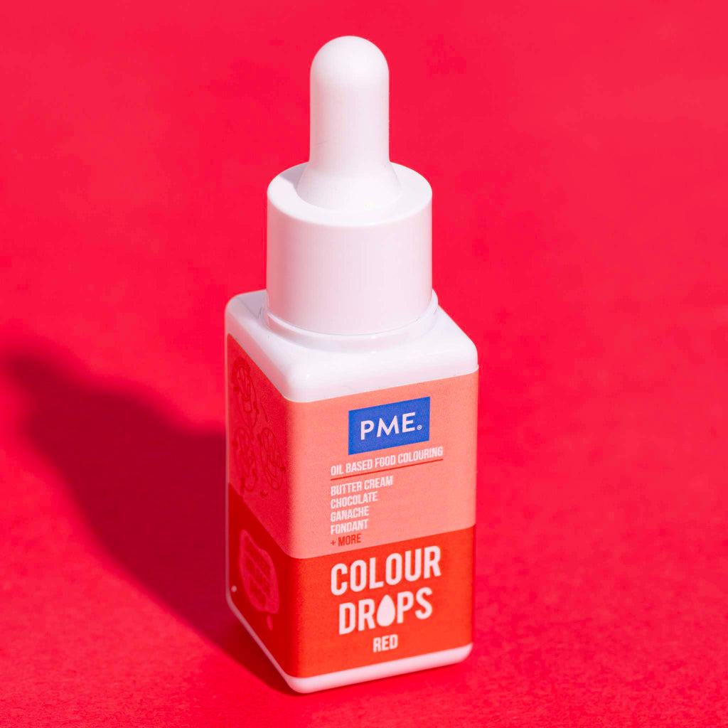 Colour Drops Rot - Lebensmittelfarbe auf Ölbasis (20ml)