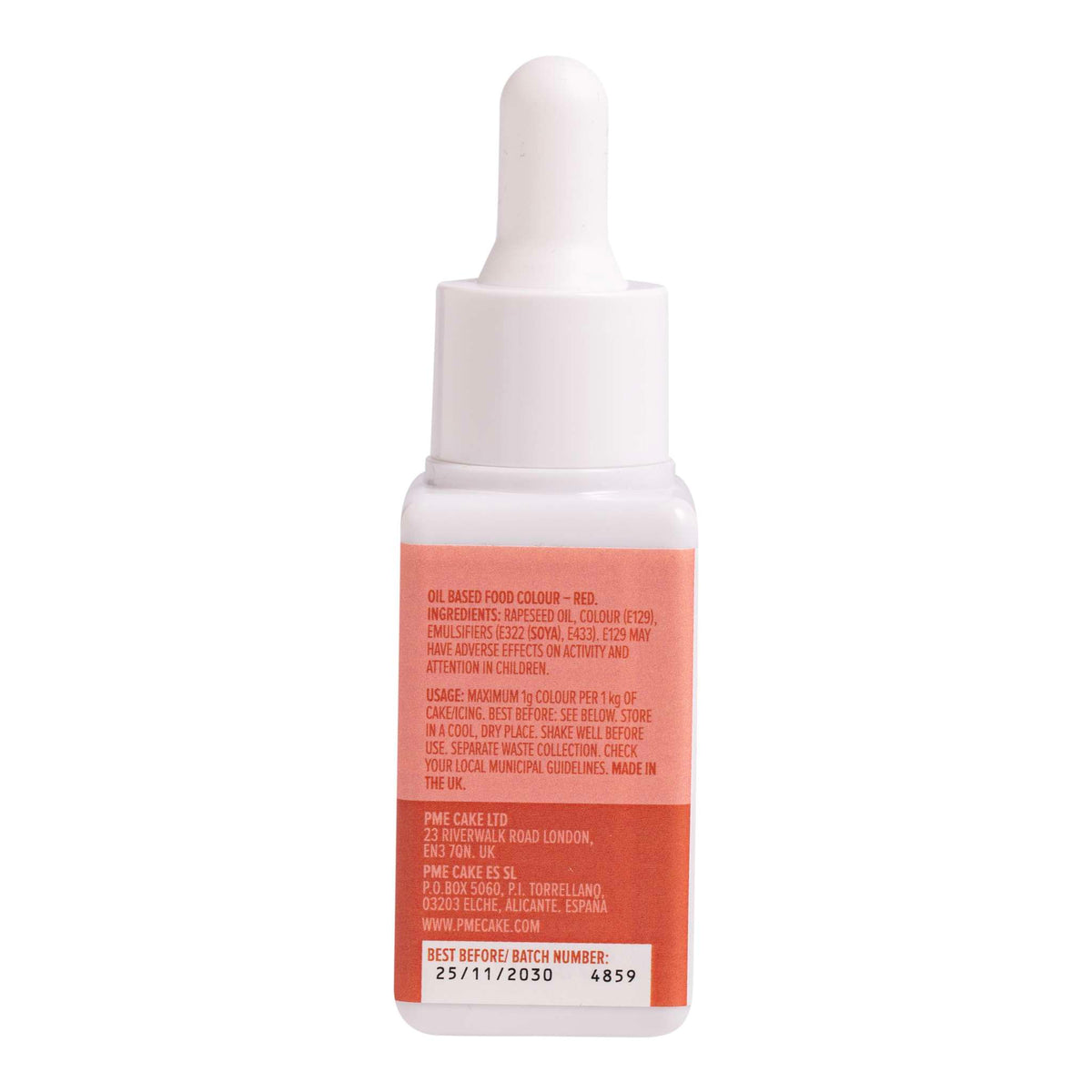 Colour Drops Rot - Lebensmittelfarbe auf Ölbasis (20ml)