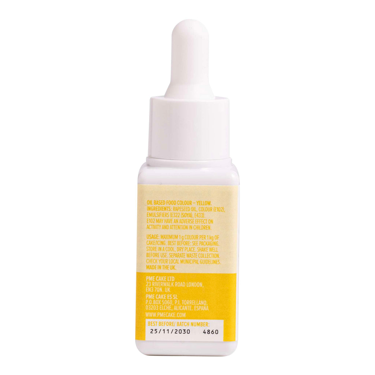 Colour Drops Geel - Voedselkleurstof op Oliebasis (20ml)