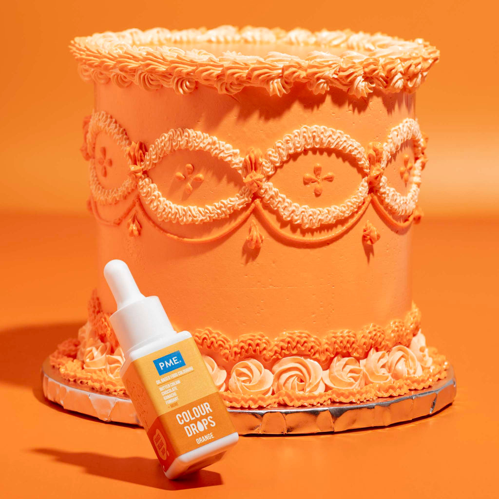 Colour Drops Orange - Lebensmittelfarbe auf Ölbasis (20ml)