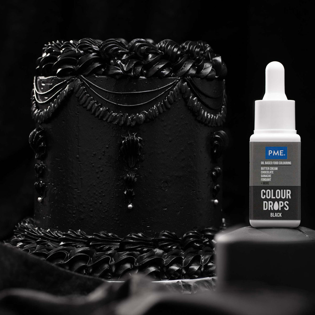 Colour Drops Negros - Colorante Alimentario a Base de Aceite (20ml)
