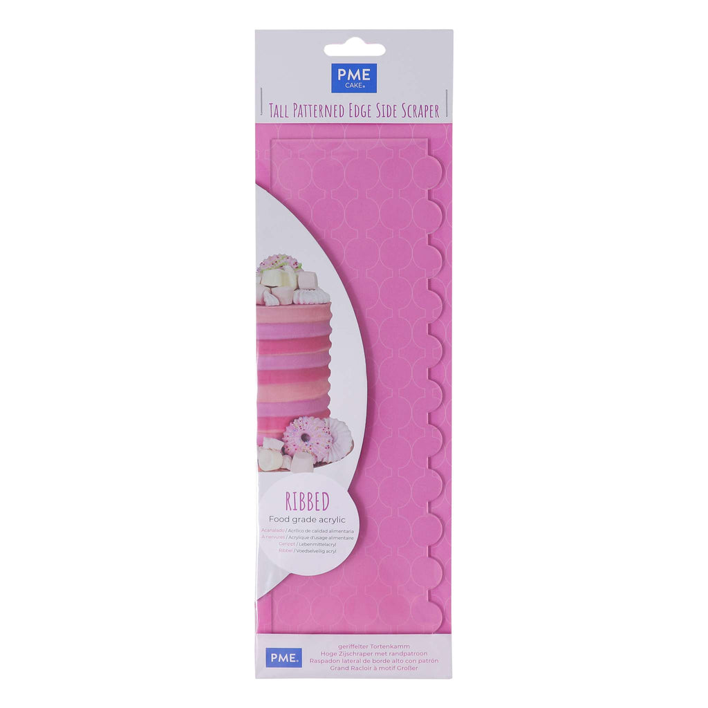 Ribbed Tall Patterned Edge Side Scrapper