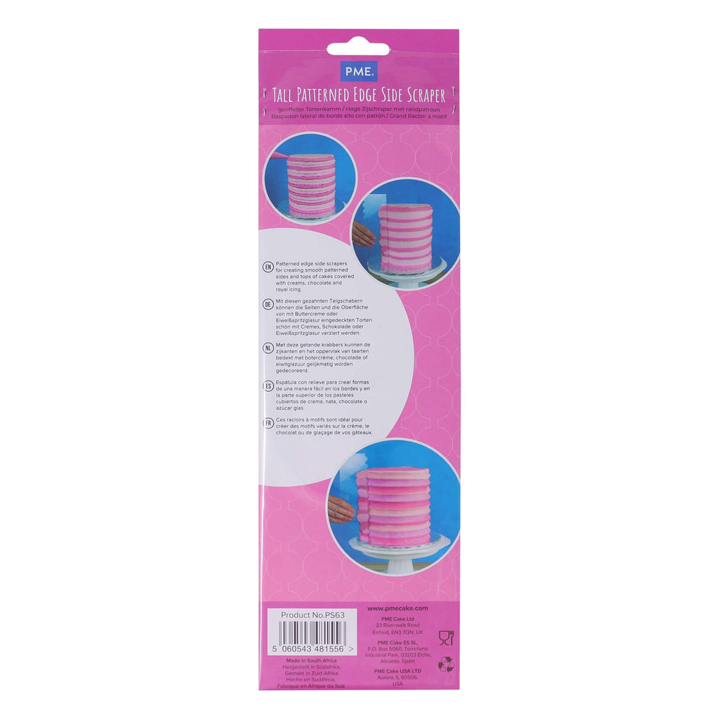Ribbed Tall Patterned Edge Side Scrapper