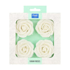 White Sugar Roses Pk/4