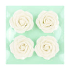 White Sugar Roses Pk/4