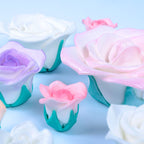 White Sugar Roses Pk/4
