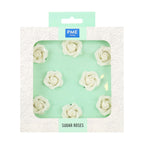 White Sugar Roses Pk/8