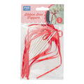 Lintstrik Taarttoppers - Rood (8 stuks)