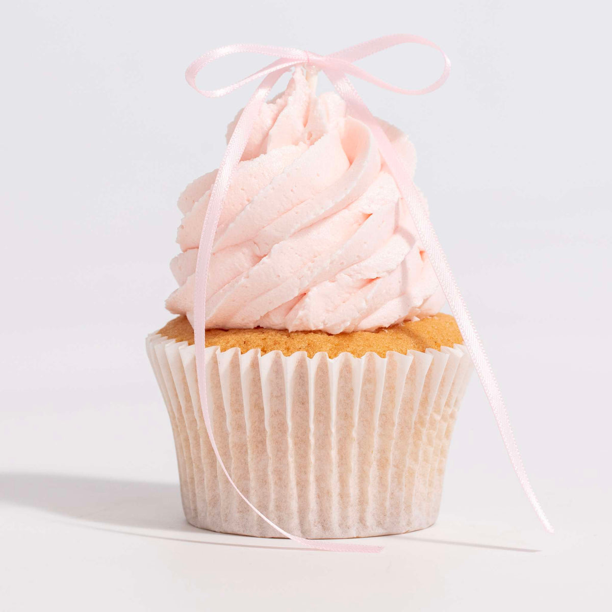 Light Pink Ribbon Bow Toppers  Pk/8