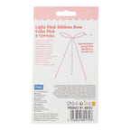 Light Pink Ribbon Bow Toppers  Pk/8