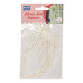 White Ribbon Bow Toppers Pk/8