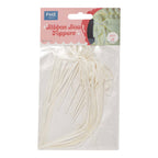 White Ribbon Bow Toppers Pk/8
