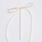 White Ribbon Bow Toppers Pk/8
