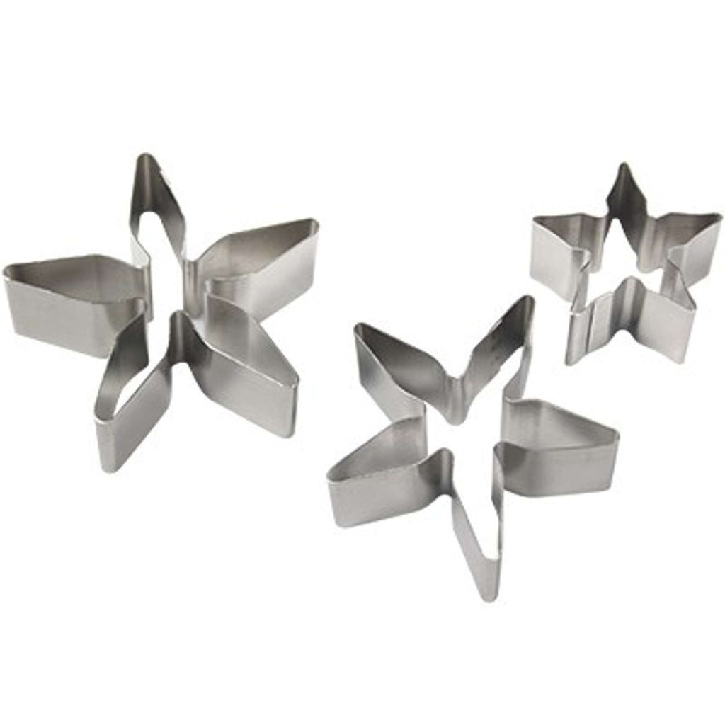 Découpoirs en Acier Inoxydable - Calice de Rose / Poinsettia, Ensemble de 3