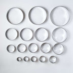 Round Fondant Cutters Set Of 19 (20mm / 3/4" to 175mm / 7")