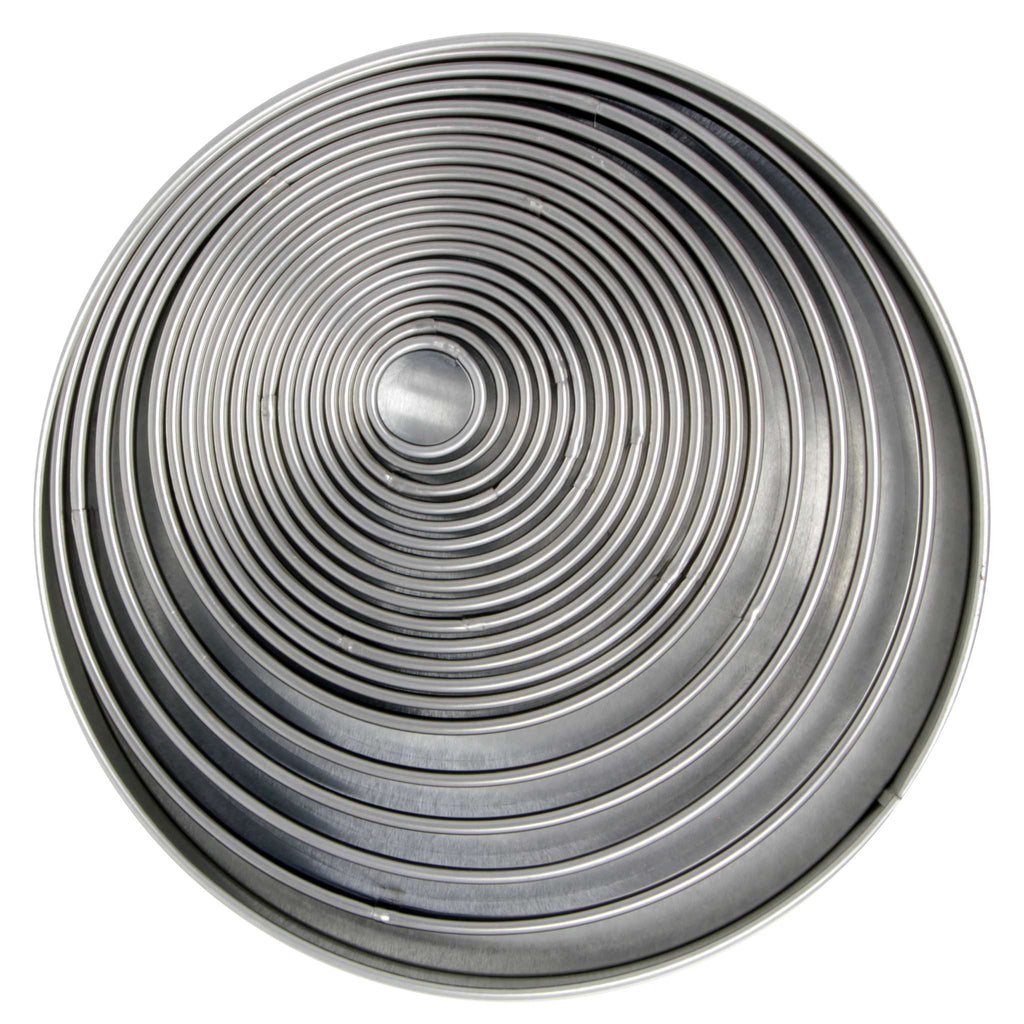 Round Fondant Cutters Set Of 19 (20mm / 3/4" to 175mm / 7")