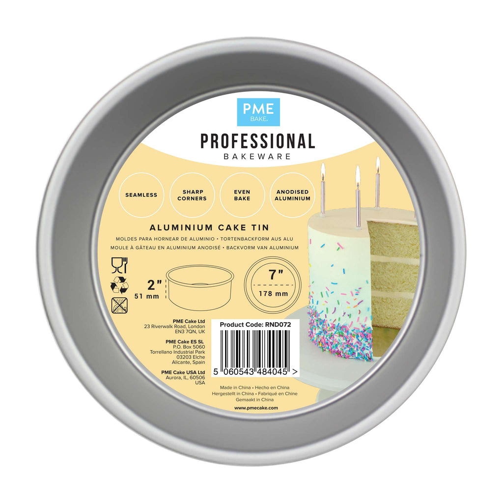 Round Aluminium Cake Tin (7 x 2" / 178 x 51mm)