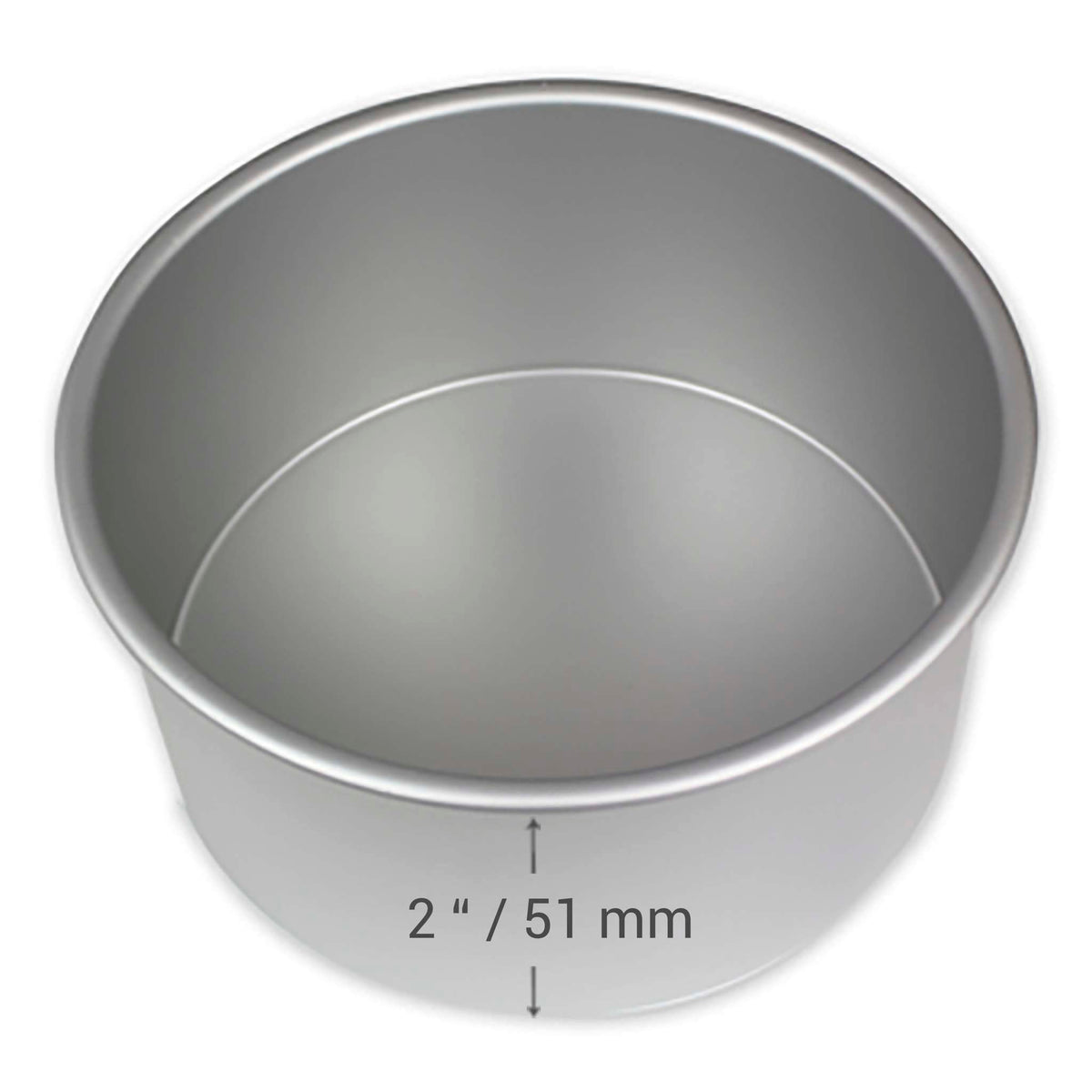 Molde para Pastel Redondo de Aluminio Anodizado PME Profundidad de 7 x 2-pulgadas
