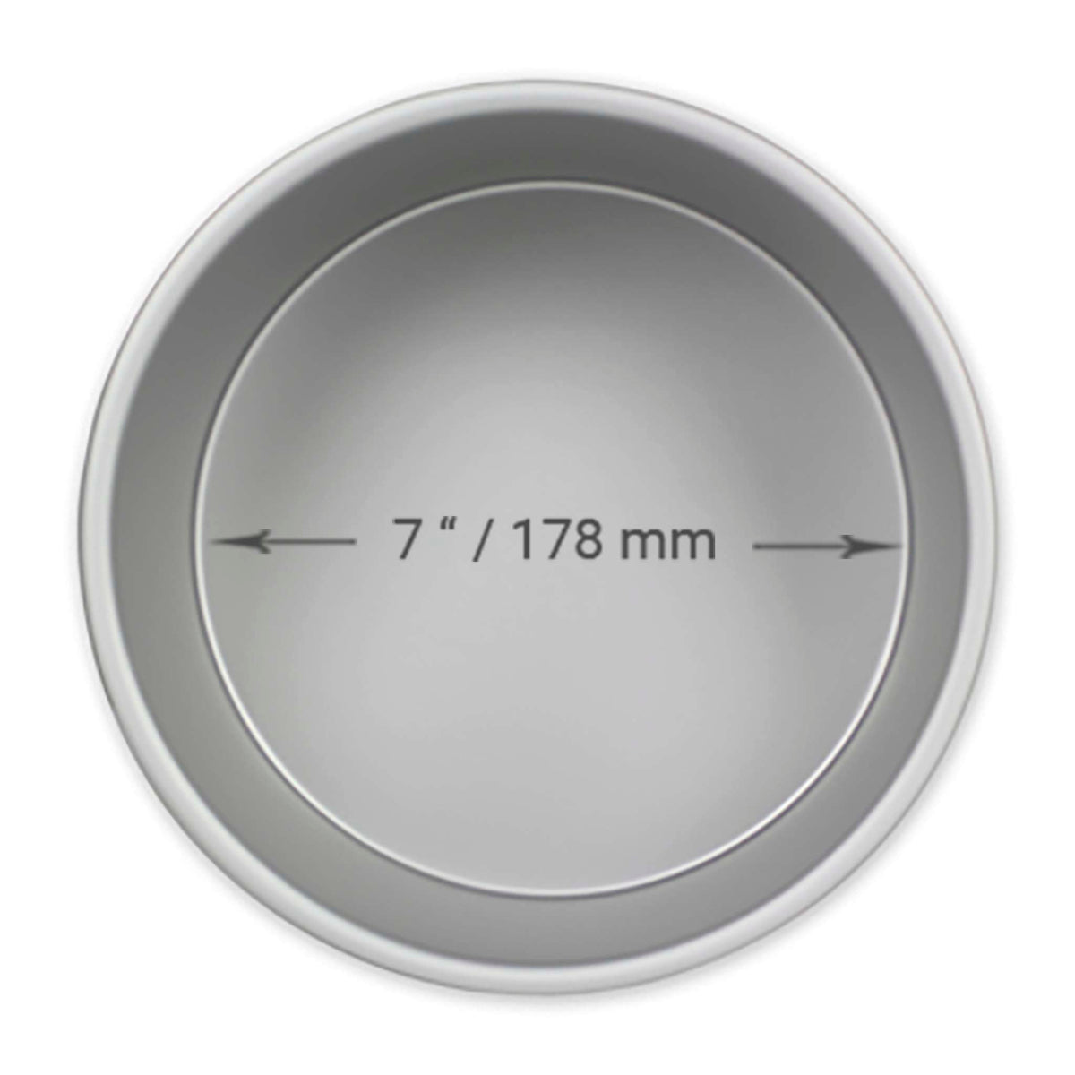 Molde para Pastel Redondo de Aluminio Anodizado PME Profundidad de 7 x 2-pulgadas