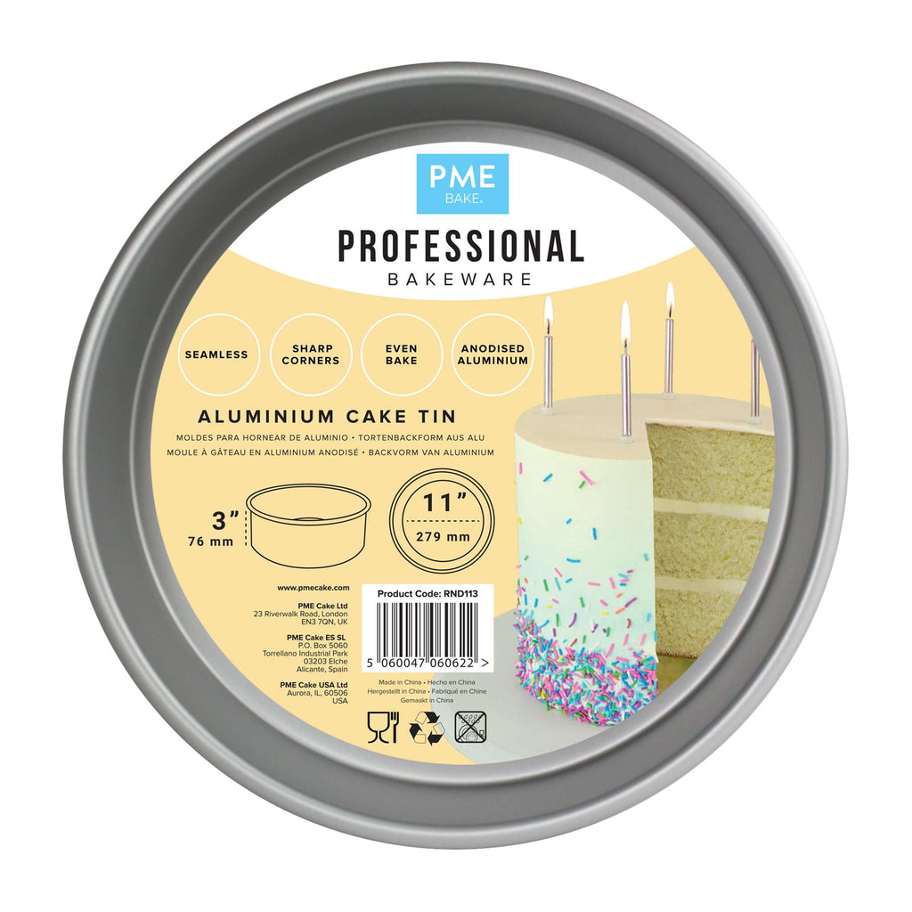 Round Aluminium Cake Tin (11 x 3" / 279 x 76mm)