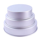 Round Aluminium Cake Tins Set Of 3 (10, 12, 14" x 3")