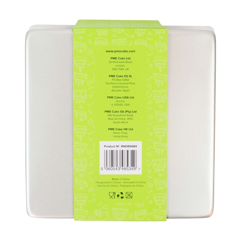 Starter Set Aluminium Cake Tins Set Of 2 - Square (8" x 4") Round (6" x 4")