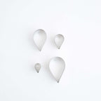 Edelstahl-Ausstecher - Rosenblatt, 4-teiliges Set